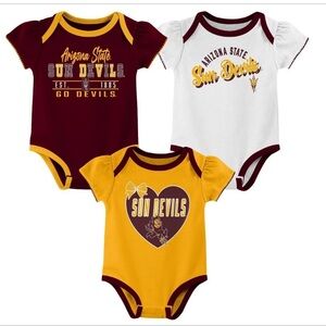 NCAA Arizona State Sun Devils Infant Girls' 3pk Bodysuit